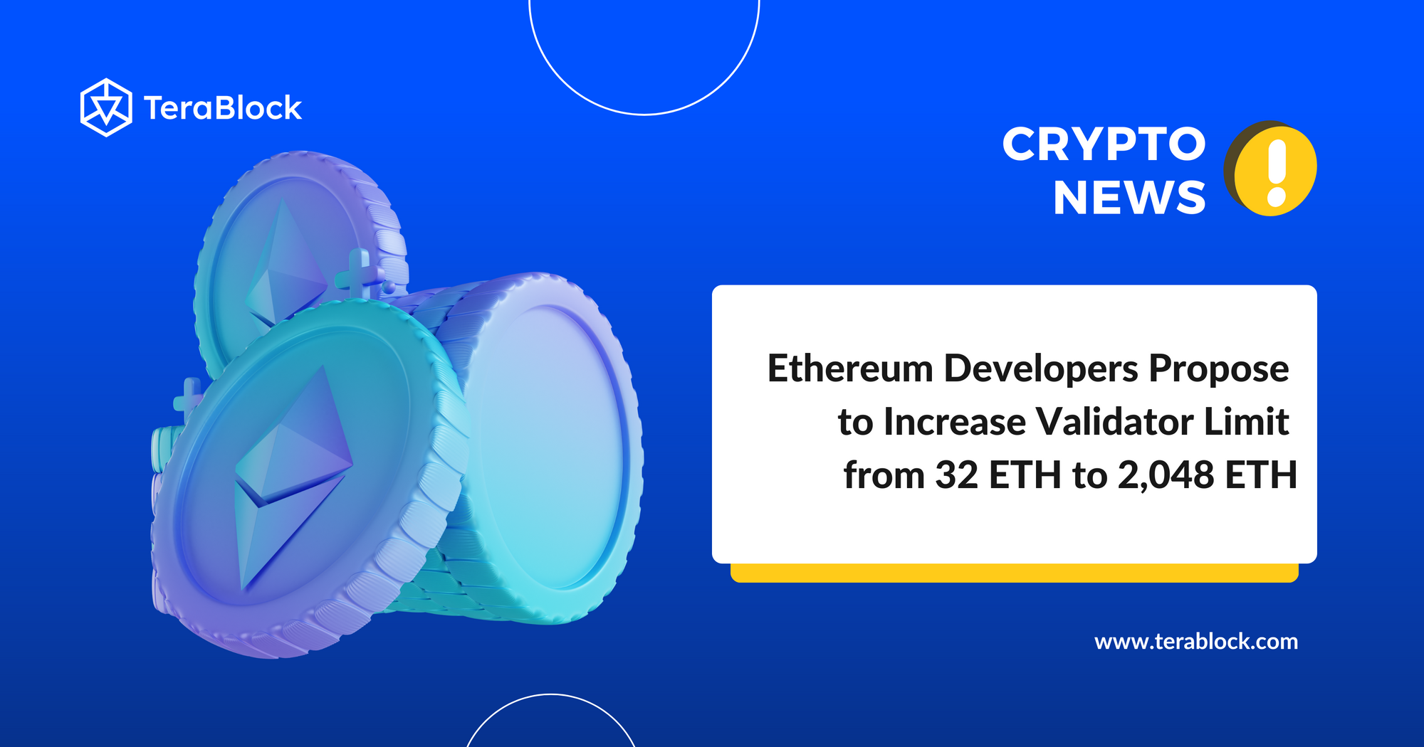 Ethereum Developers Propose a Significant Increase in Validator Limit from 32 Ether to 2,048 Ether